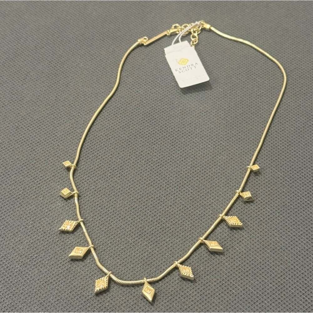 Kendra Scott Kinsley Strand necklace in gold NWT - Picture 2 of 4